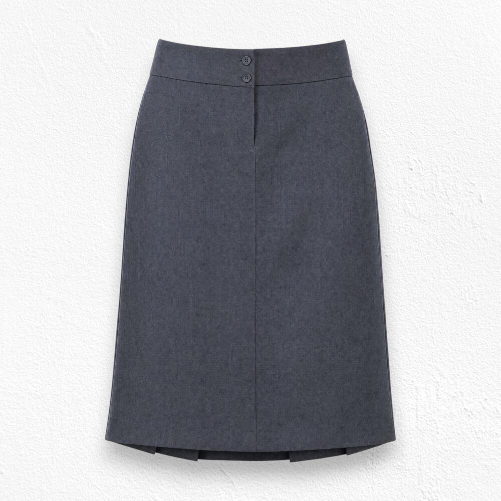 J. Crew Wool Pleated Pencil Skirt Gray Heather Charcoal Size 8 NWT Classic Work